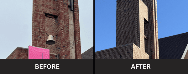 Brick Repair before and after 1
