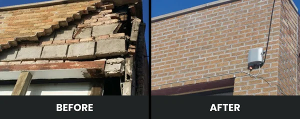 Brick Repair before and after 3