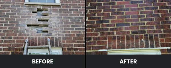 Brick Repair before and after 6