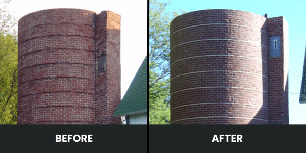 Caulking before and after 2