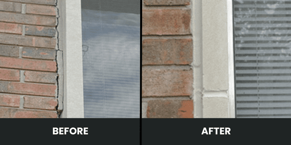 Caulking before and after 3