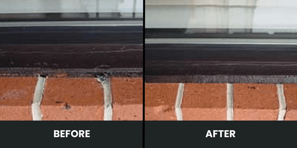 Caulking before and after 4