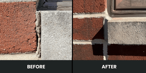 Caulking before and after 6