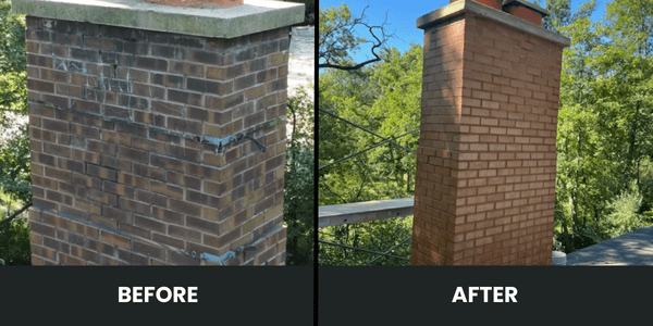 Chimney Repair before and after 2