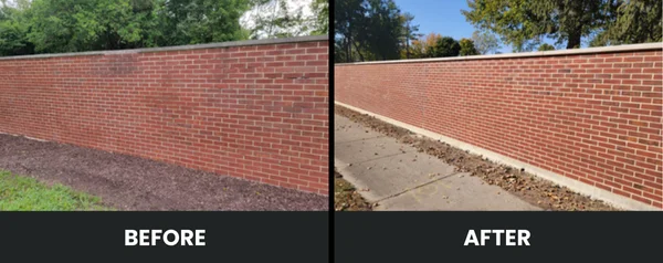 Tuckpointing before and after 2