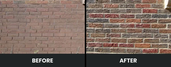 Tuckpointing before and after 3